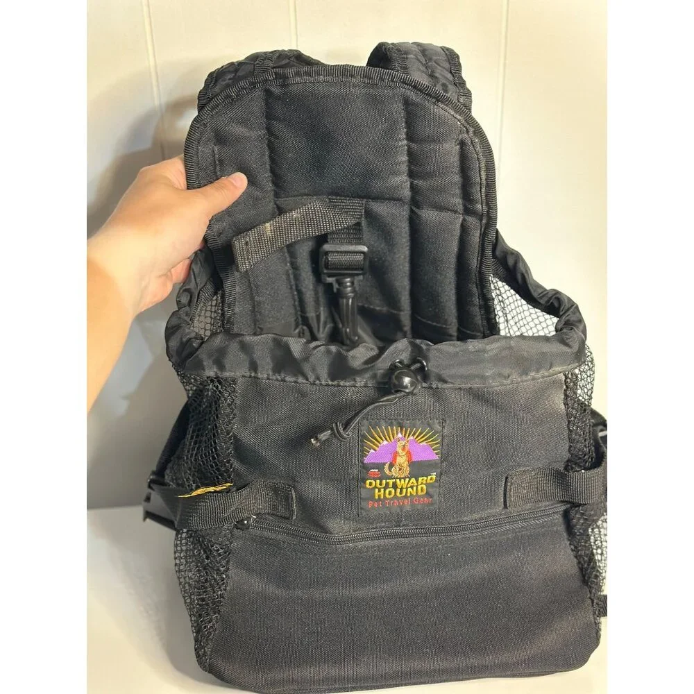 Outward Hound Pet Gear Backpack Carrier Travel‎ Dog Cat Black Durable Comfort